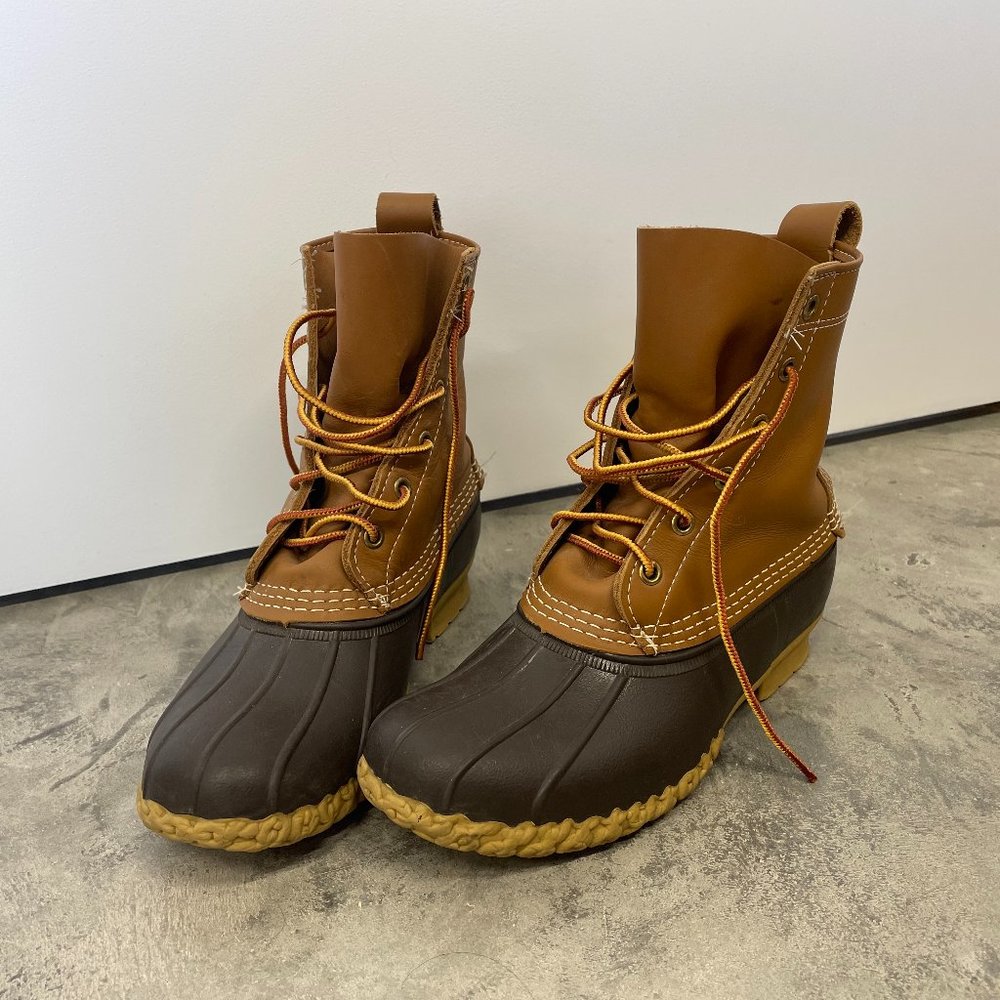 LL Bean Women's Original Bean Boot 8" Color: Brown/Tan Size: 7M